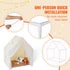 Kids Play Tent, Kids Tent for Kids 1-5 Years Old, Toddler Tent with Mat and Tent Lamp, Tent for Kids with Windows for Indoor and Outdoor, Yurt Tent for Boys and Girls, Beige