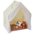 Kids Play Tent, Kids Tent for Kids 1-5 Years Old, Toddler Tent with Mat and Tent Lamp, Tent for Kids with Windows for Indoor and Outdoor, Yurt Tent for Boys and Girls, Beige