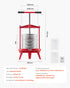 3.69 Gal/14L Fruit Wine Press, Stainless Steel Basket with Cross-beam and Triangular Structure, Manual Juice Maker, Cider Apple Grape Tincture Making Press with T-Handle for Kitchen Home