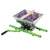 1.8 Gal/7L Fruit and Apple Crusher, Large Manual Grinder, Stainless Steel Fruit Scratter Pulper for Wine Cider Apple Grape Pressing, with Roller Handle for Kitchen Home, Green