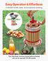 Fruit Wine Press Manual Press for Wine Making 4.75 Gal/18L Wood Basket