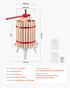 Fruit Wine Press Manual Press for Wine Making 4.75 Gal/18L Wood Basket