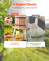 1.6 Gal/6L Fruit Wine Press, Solid Wood Basket with 8 Blocks, Heavy Duty Manual Juice Maker, Cider Apple Grape Tincture Honey Olive Oil Making Press with Handle for Kitchen, Home