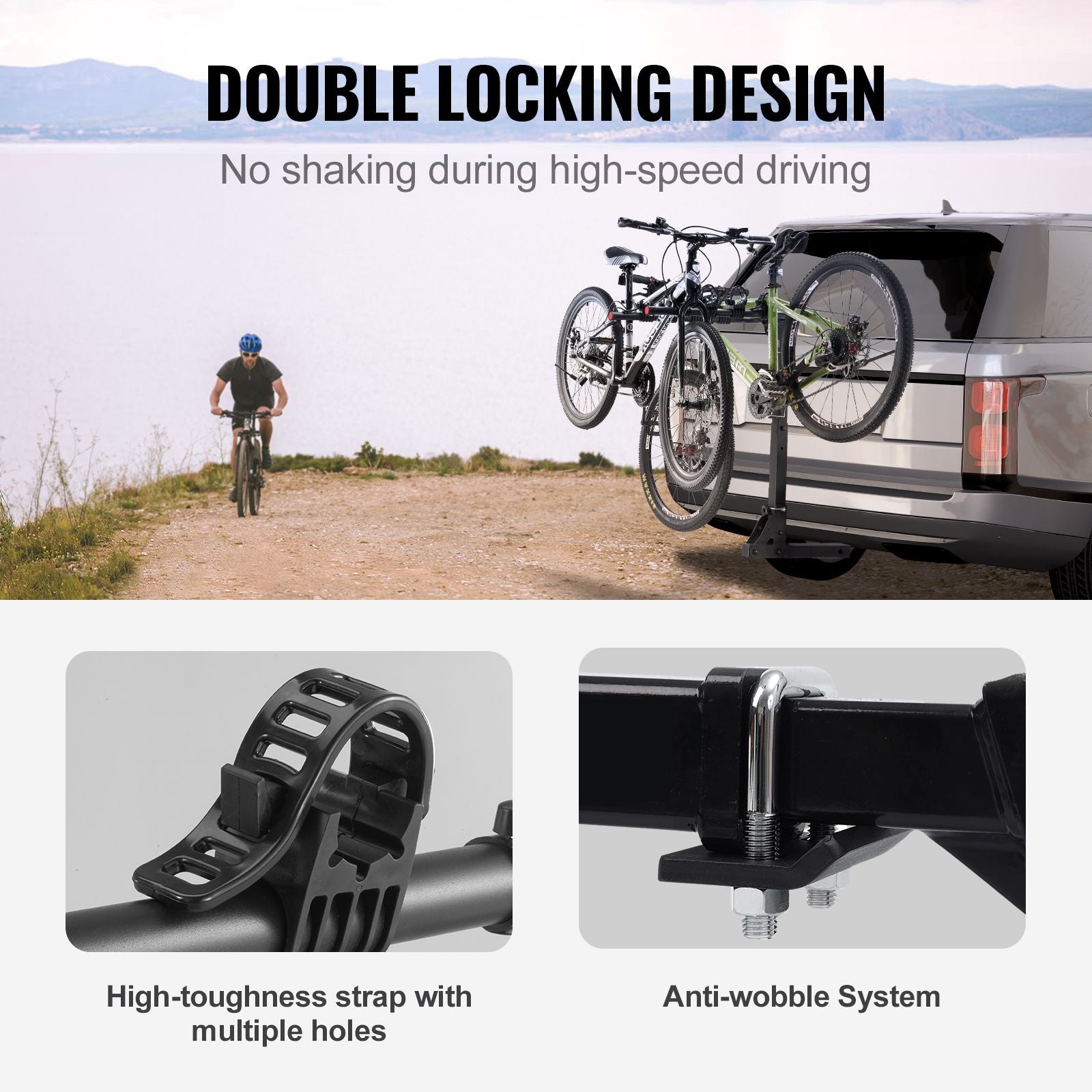 4 Bike Rack Hitch Mount Folding Swing Down Bicycle Carrier Car Truck SUV 150 lbs