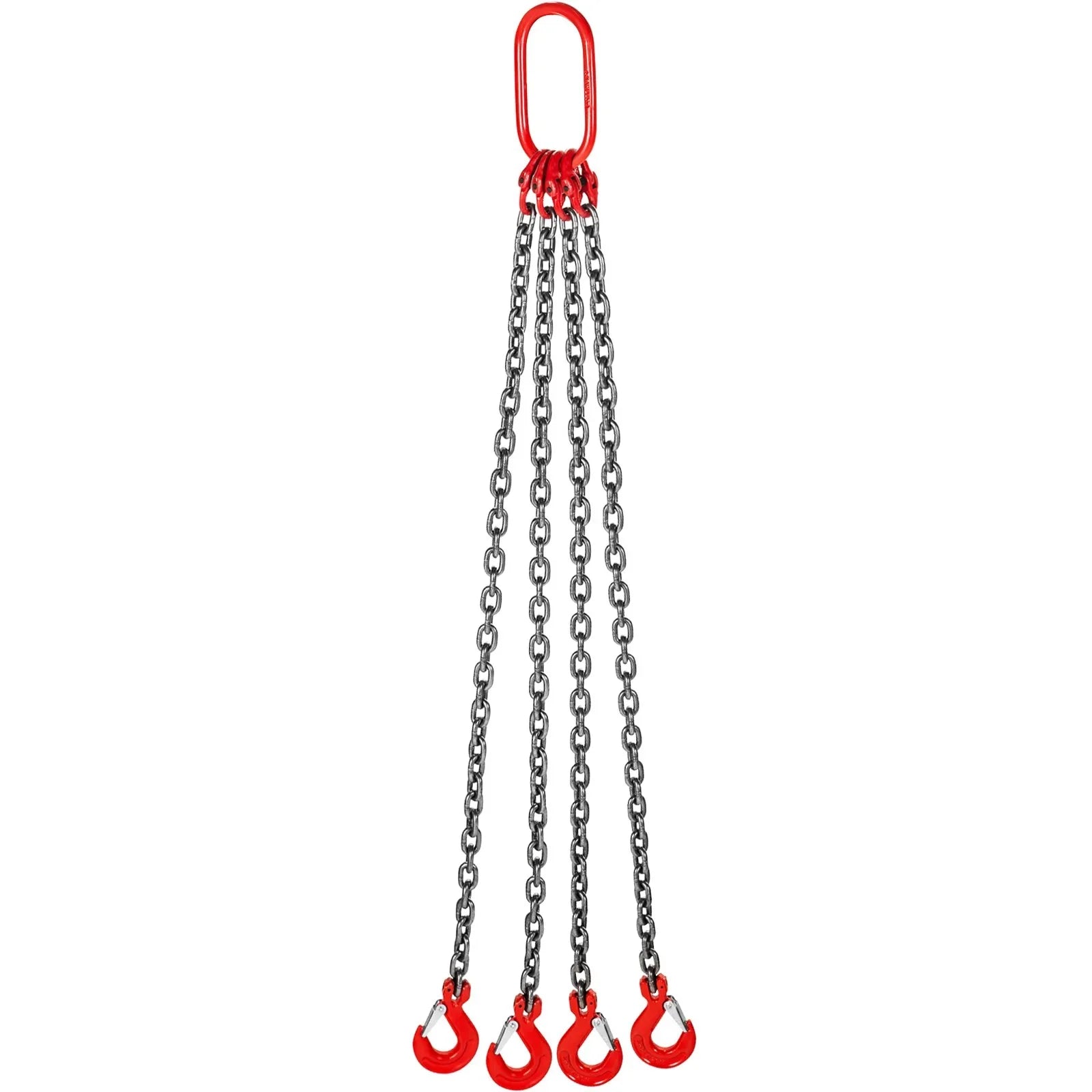 4 Legs Lifting Hook Chain Sling 2Mx8MM, 4T Lifting Chain Sling Legs Steel Factories Steel Powder Coating Lifting Chain High Temperature Resistance