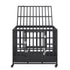 VEVOR Heavy Duty Dog Crate 38 in Metal Dog Kennel with Wheels and Removable Tray