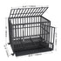 47 Inch Heavy Duty Dog Crate, Indestructible Dog Crate, 3-Door Heavy Duty Dog Kennel for Medium to Large Dogs with Lockable Wheels and Removable Tray, High Anxiety Dog Crate for Indoor & Outdoor
