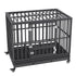 VEVOR 47 Inch Heavy Duty Dog Crate, Indestructible Dog Crate, 3-Door Heavy Duty Dog Kennel for Medium to Large Dogs with Lockable Wheels and Removable Tray, High Anxiety Dog Crate for Indoor & Outdoor