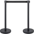 Crowd Control Stanchion, Set of 6 Pieces Stanchion Set, Stanchion Set with 6.6 ft/2 m Black Retractable Belt, Black Crowd Control Barrier with Concrete and Metal Base – Easy Connect Assembly