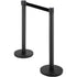 Crowd Control Stanchion, Set of 6 Pieces Stanchion Set, Stanchion Set with 6.6 ft/2 m Black Retractable Belt, Black Crowd Control Barrier with Concrete and Metal Base – Easy Connect Assembly