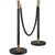 Crowd Control Stanchion, Set of 6 Pieces Stanchion Set, Stanchion Set with 5 ft/1.5 m Black Velvet Rope, Black Crowd Control Barrier with Sturdy Concrete and Metal Base – Easy Connect Assembly