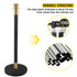 Crowd Control Stanchion, Set of 6 Pieces Stanchion Set, Stanchion Set with 5 ft/1.5 m Black Velvet Rope, Black Crowd Control Barrier with Sturdy Concrete and Metal Base – Easy Connect Assembly
