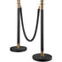 Crowd Control Stanchion, Set of 6 Pieces Stanchion Set, Stanchion Set with 5 ft/1.5 m Black Velvet Rope, Black Crowd Control Barrier with Sturdy Concrete and Metal Base – Easy Connect Assembly