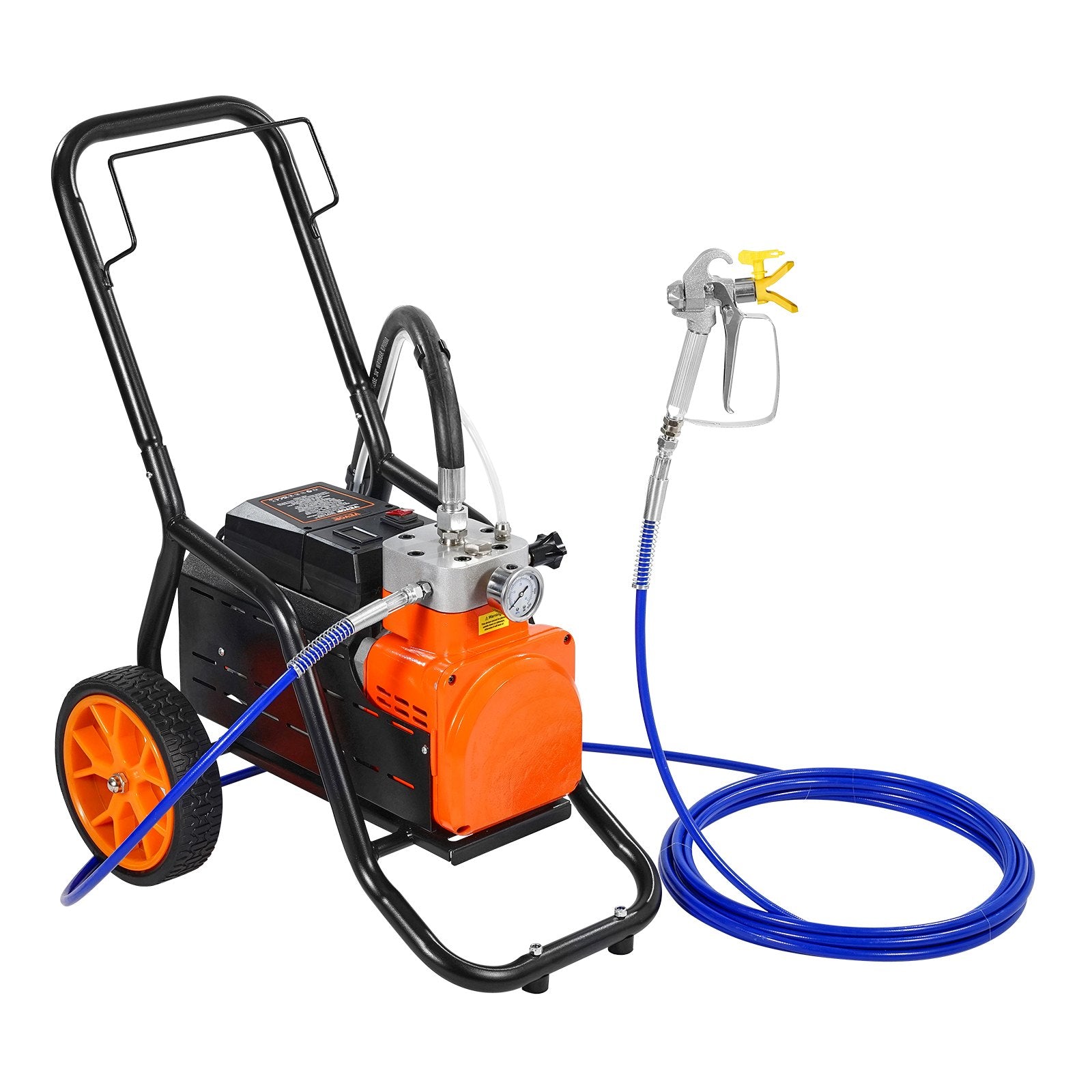 Cart Airless Paint Sprayer Diaphragm Paint Airless Sprayer 1700W Electric