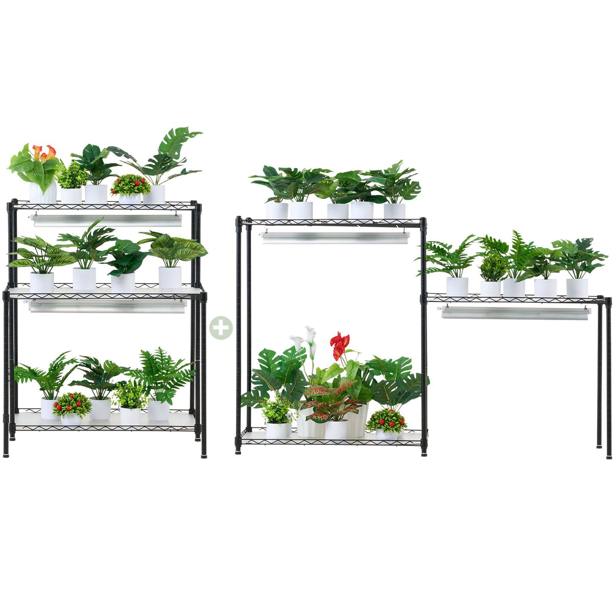 DIY Plant Stand with Grow Lights 6 Tiers 192W 70.9