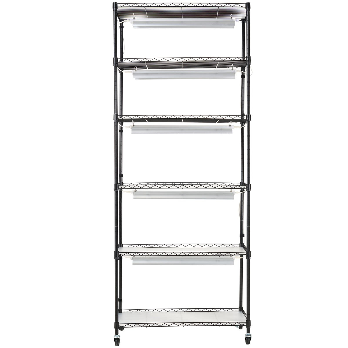 DIY Plant Stand with Grow Lights 6 Tiers 192W 70.9
