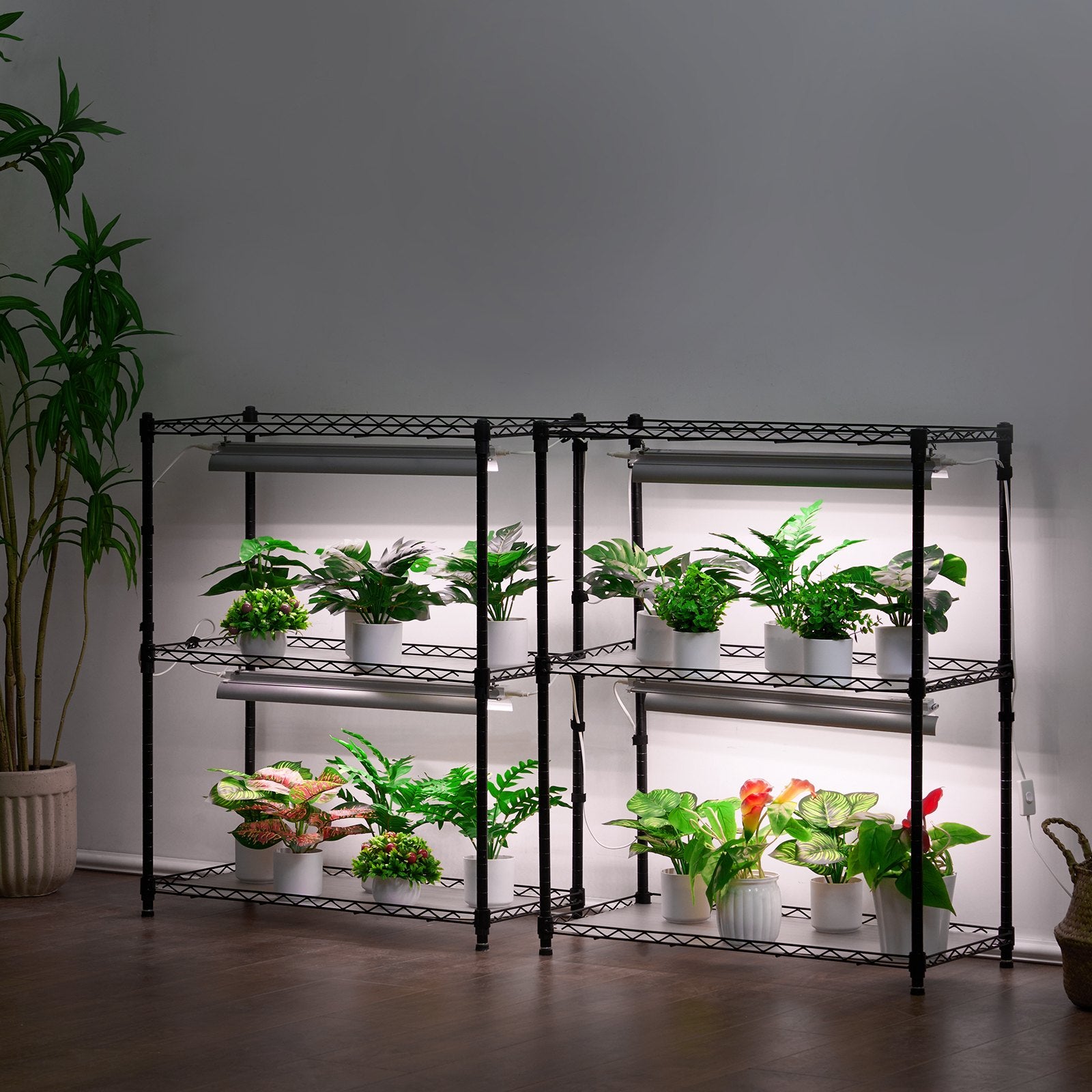 VEVOR DIY Plant Stand with Grow Lights 6 Tiers 192W 70.9