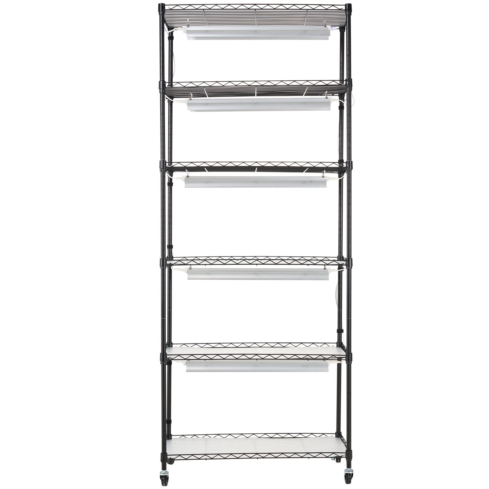 VEVOR DIY Plant Stand with Grow Lights 6 Tiers 192W 70.9