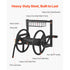Wall Mounted Garden Hose Reel 125ft 5/8 in Metal Hose Reel with Basket