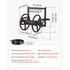 Wall Mounted Garden Hose Reel 125ft 5/8 in Metal Hose Reel with Basket