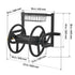 Wall Mounted Garden Hose Reel 125ft 5/8 in Metal Hose Reel with Basket