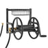 Wall Mounted Garden Hose Reel 125ft 5/8 in Metal Hose Reel with Basket