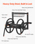 Wall Mounted Garden Hose Reel 125ft 5/8 in Metal Hose Reel with Basket