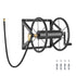 Wall Mounted Garden Hose Reel, Holds 60m 5/8" Hose, Heavy Duty Steel, Brass