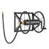 Wall Mounted Garden Hose Reel, Holds 60m 5/8" Hose, Heavy Duty Steel, Brass