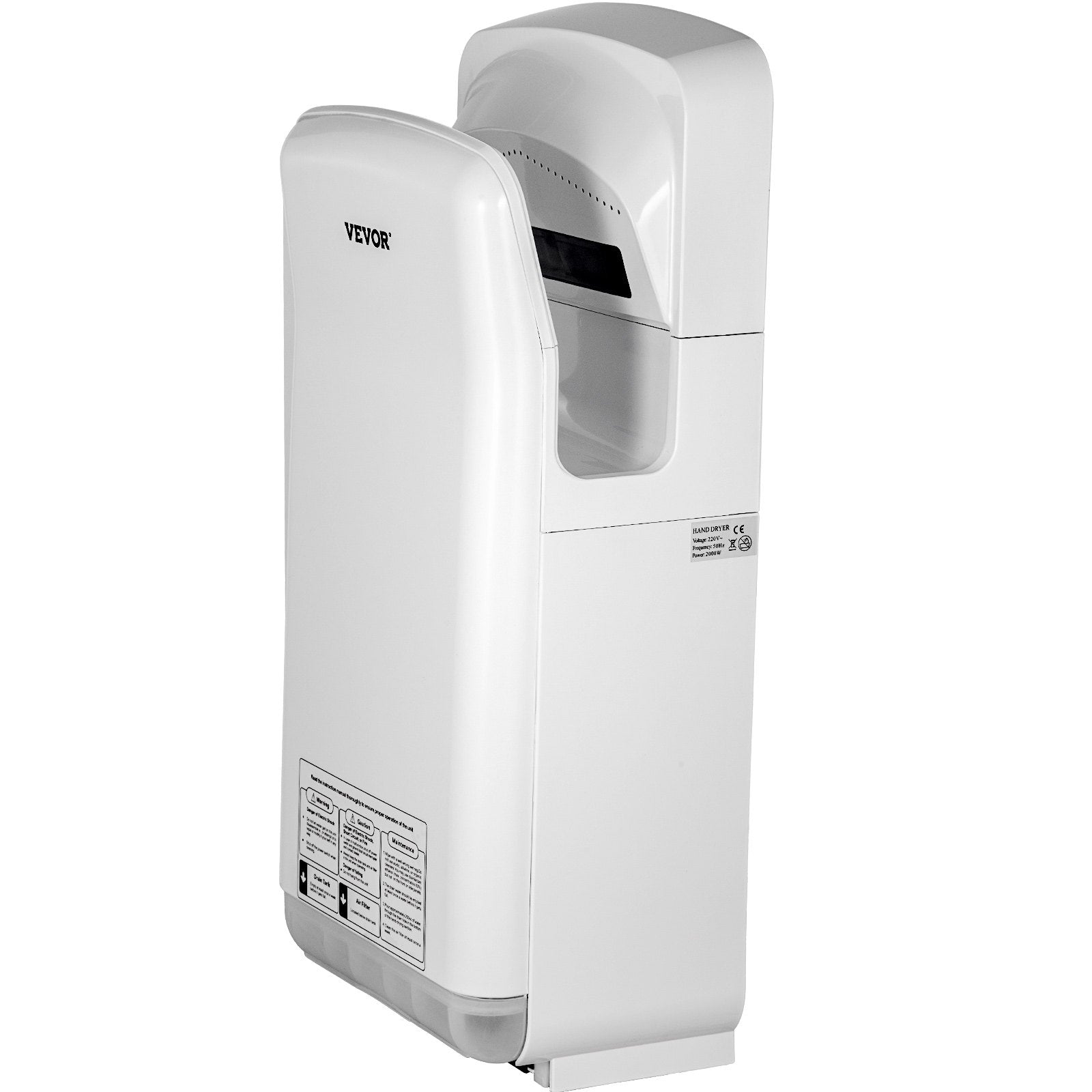 Jet Hand Dryer Blade Hand Dryer Automatic High Speed for Washroom White