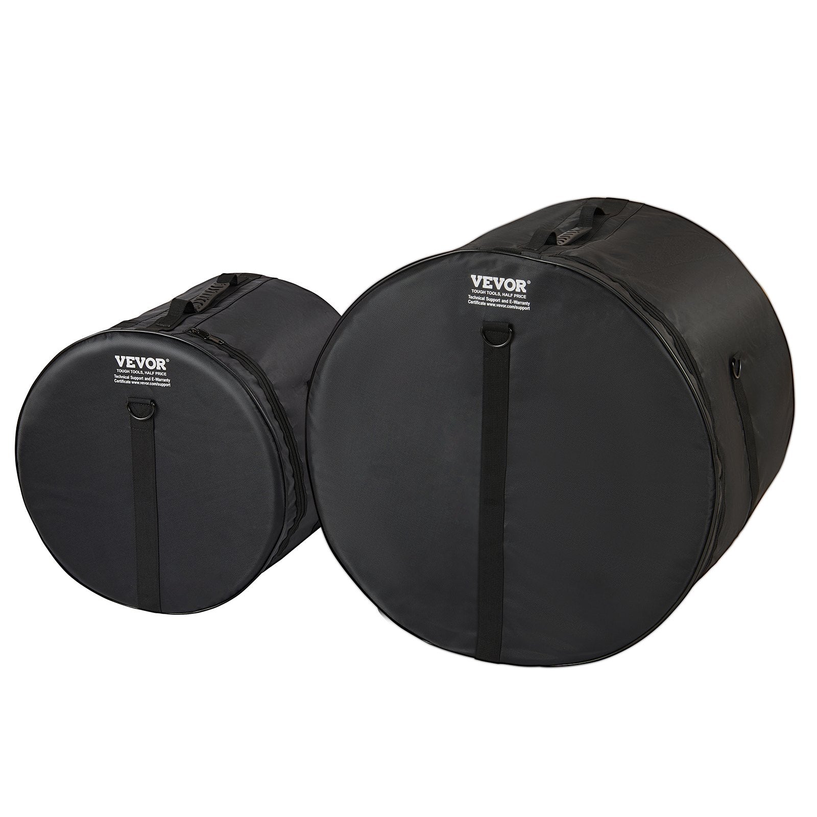 5-Piece Drum Bag Set, 1680D Oxford Fabric, Padded Drum Bags and Cases with 4.92 ft Detachable Shoulder Strap Carry Handles Foldable Design, for 55cm Kick 30cm Tom 33cm Tom 40cm Tom 35cm Snare