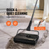 Carpet Sweeper, 200 mm Sweeping Paths, Floor Sweeper Manual Non Electric, 300 ml Dustbin Capacity with Comb for Home Office Rugs Hardwood Surfaces Wood Floors Laminate, Cleans Dust Pet Hair