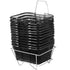 12PCS Black Metal Shopping Baskets with Handles Retail Grocery Store Set