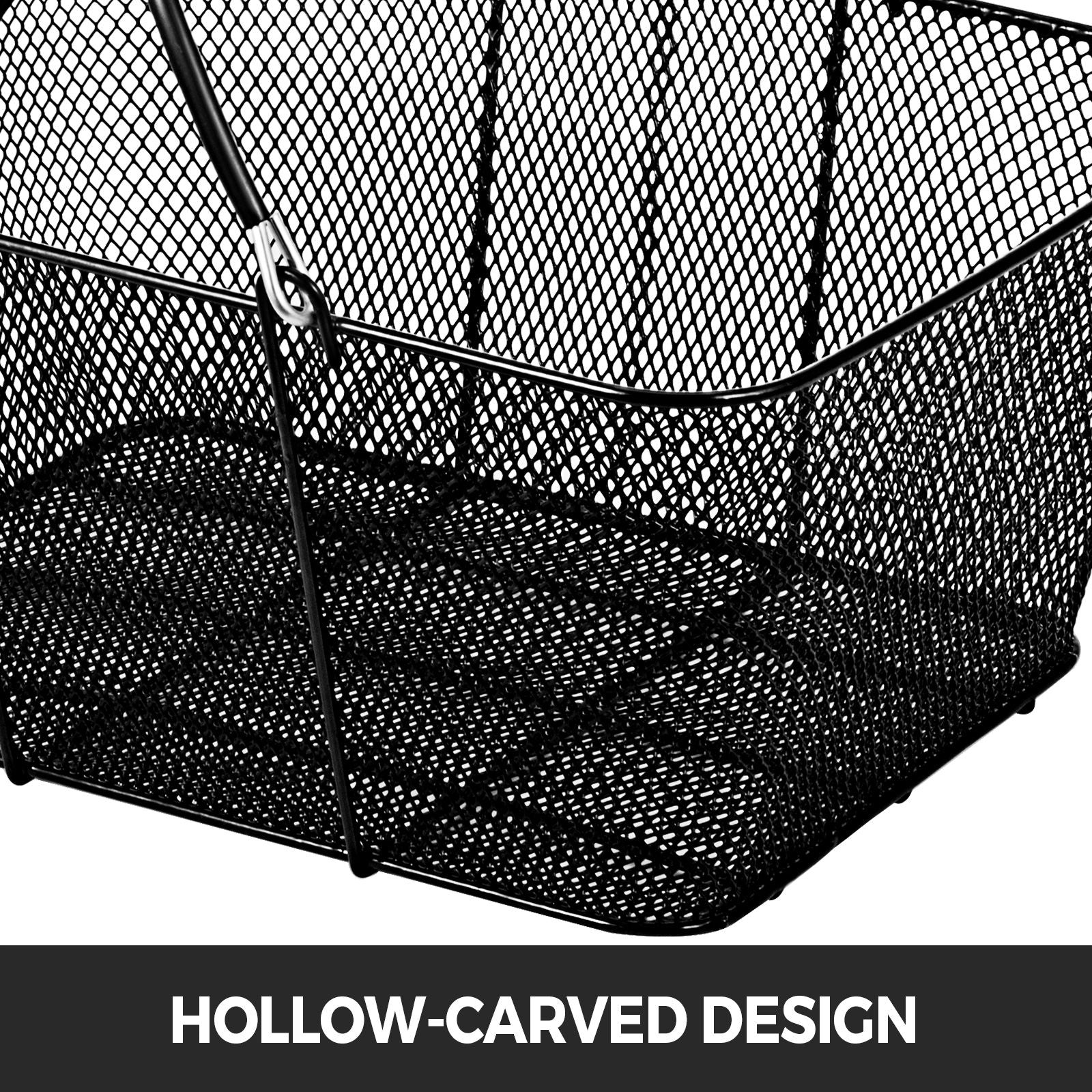 12PCS Black Metal Shopping Baskets with Handles Retail Grocery Store Set