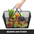 12PCS Black Metal Shopping Baskets with Handles Retail Grocery Store Set