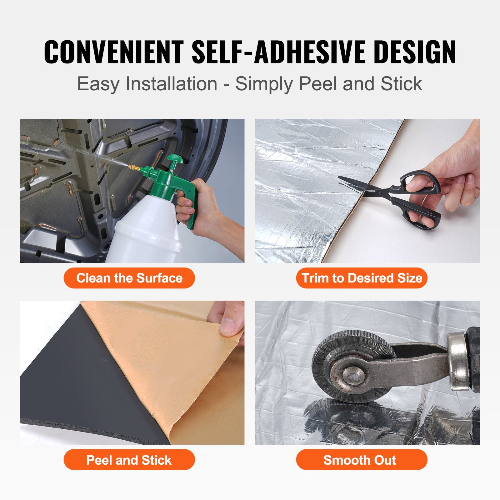 Car Sound Deadening Mat, 200 mil 3.3sq.m Automotive Sound Deadener, High Density Foam Sound Deadener Material & Heat Barrier, Double Layer Waterproof Structure Acoustic Insulation Mat