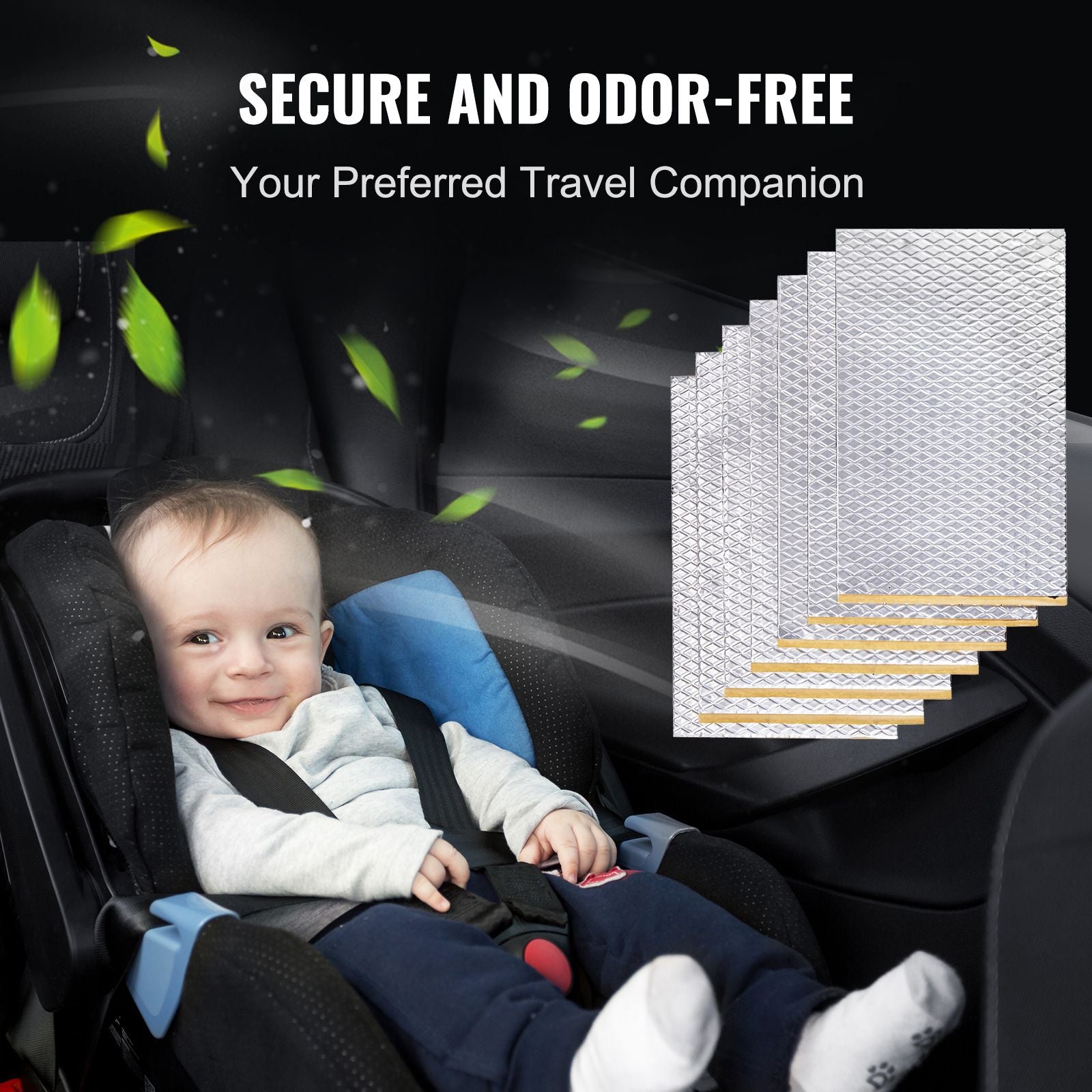 Car Sound Deadening Mat, 50 mil 4.8sq.m Car Sound Dampening Material, Butyl Automotive Sound Deadener, Noise Insulation and Vibration Dampening Material for Car