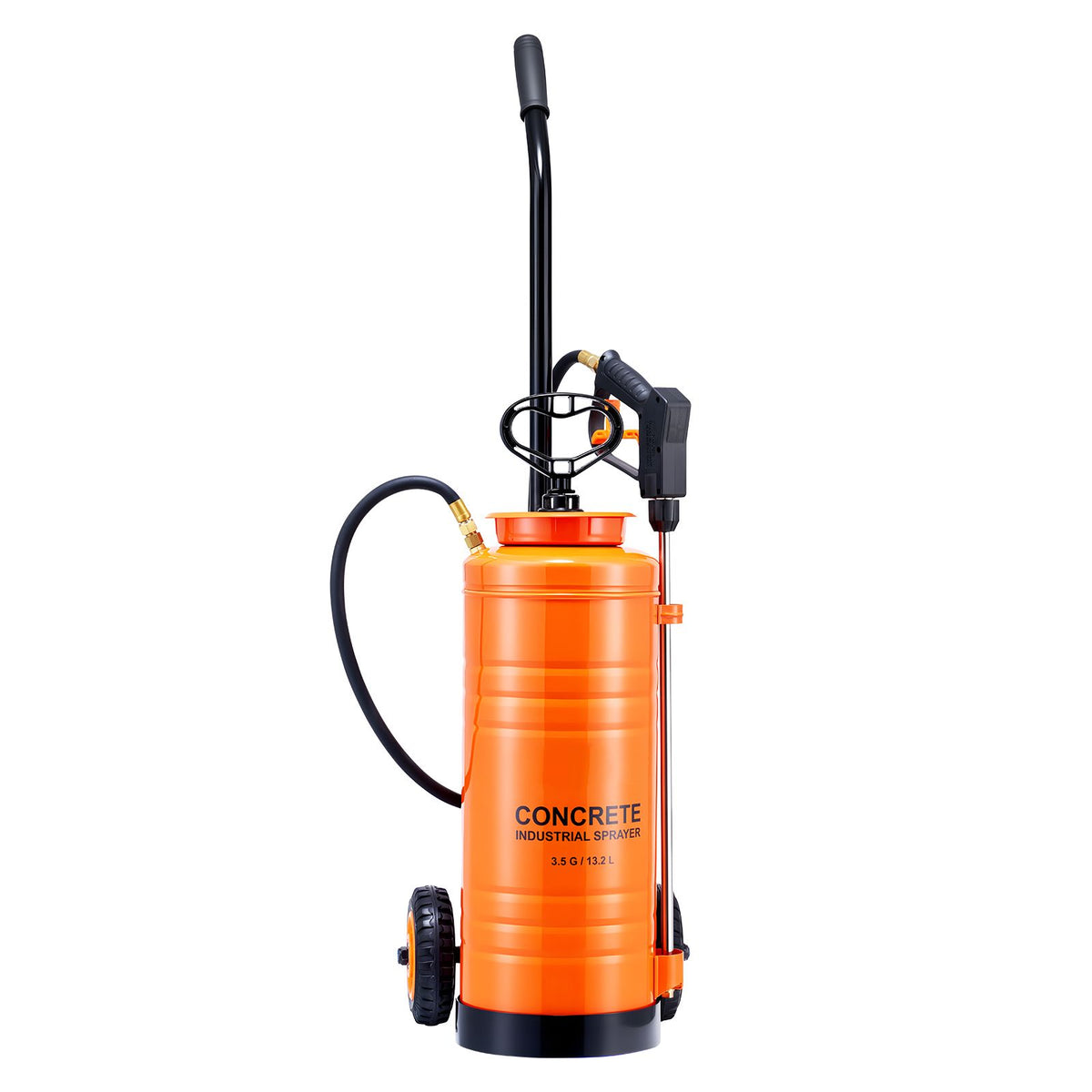 14L Stainless Steel Concrete Sprayer with Wheels Cart Heavy Duty Pump