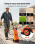 Industrial Concrete Sprayer with Wheeled Cart, 14L Stainless Steel Sprayer, Heavy Duty Tri-Poxy Pump Sprayers, 52cm Wand, 1.2m & 3m Hoses, 2 Brass Nozzles for Construction, Lawn & Garden