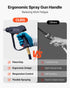 Industrial Concrete Sprayer, 14L Stainless Steel Sprayer, Heavy Duty Tri-Poxy Pump Sprayers, 52cm Wand with Ergonomic Gun Handle, 1.2m & 3m Hoses, 2 Brass Nozzles for Construction, Garden