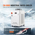 Industrial Water Chiller, CW6000, 1500W Industrial Water Cooler Cooling System with Compressor 15L Water Tank Capacity 65 L/min Max Flow Rate, for CO2 Laser Engraving Machine Cooling Machine