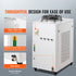 Industrial Water Chiller, CW6000, 1500W Industrial Water Cooler Cooling System with Compressor 15L Water Tank Capacity 65 L/min Max Flow Rate, for CO2 Laser Engraving Machine Cooling Machine
