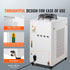 Industrial Water Chiller, CW6000, 1500W Industrial Water Cooler Cooling System with Compressor 15L Water Tank Capacity 65 L/min Max Flow Rate, for CO2 Laser Engraving Machine Cooling Machine