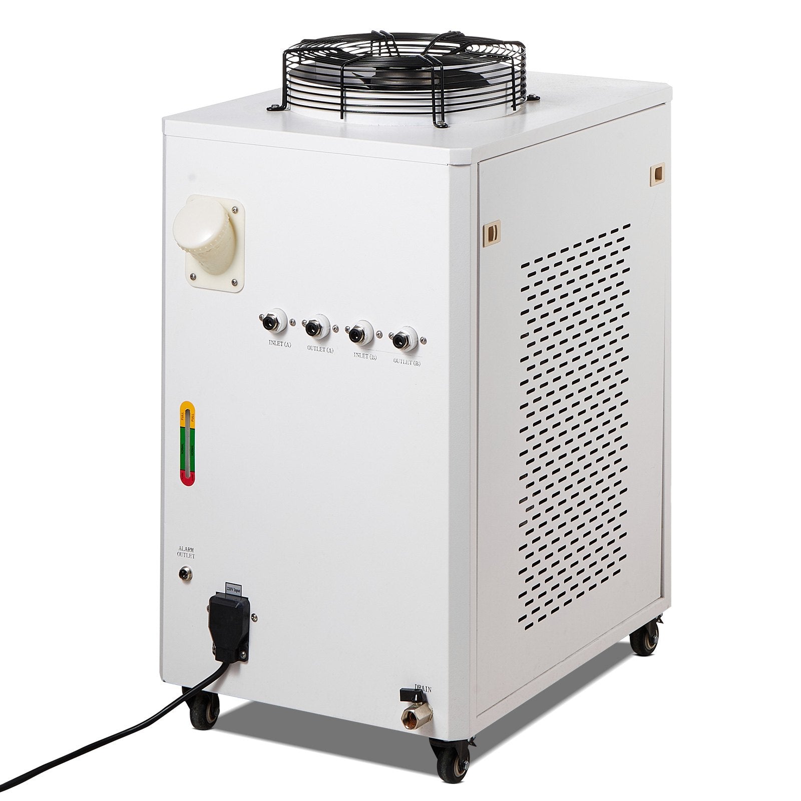 Industrial Water Chiller, CW6000, 1500W Industrial Water Cooler Cooling System with Compressor 15L Water Tank Capacity 65 L/min Max Flow Rate, for CO2 Laser Engraving Machine Cooling Machine