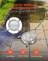 20" Pressure Washer Surface Cleaner, Stainless Steel Pressure Washer Attachments with 4 Wheels, 4500 Max PSI, 3/8 Quick Connector, 2 Spray Nozzles, Dual Handle, for Concrete, Patio, Sidewalk
