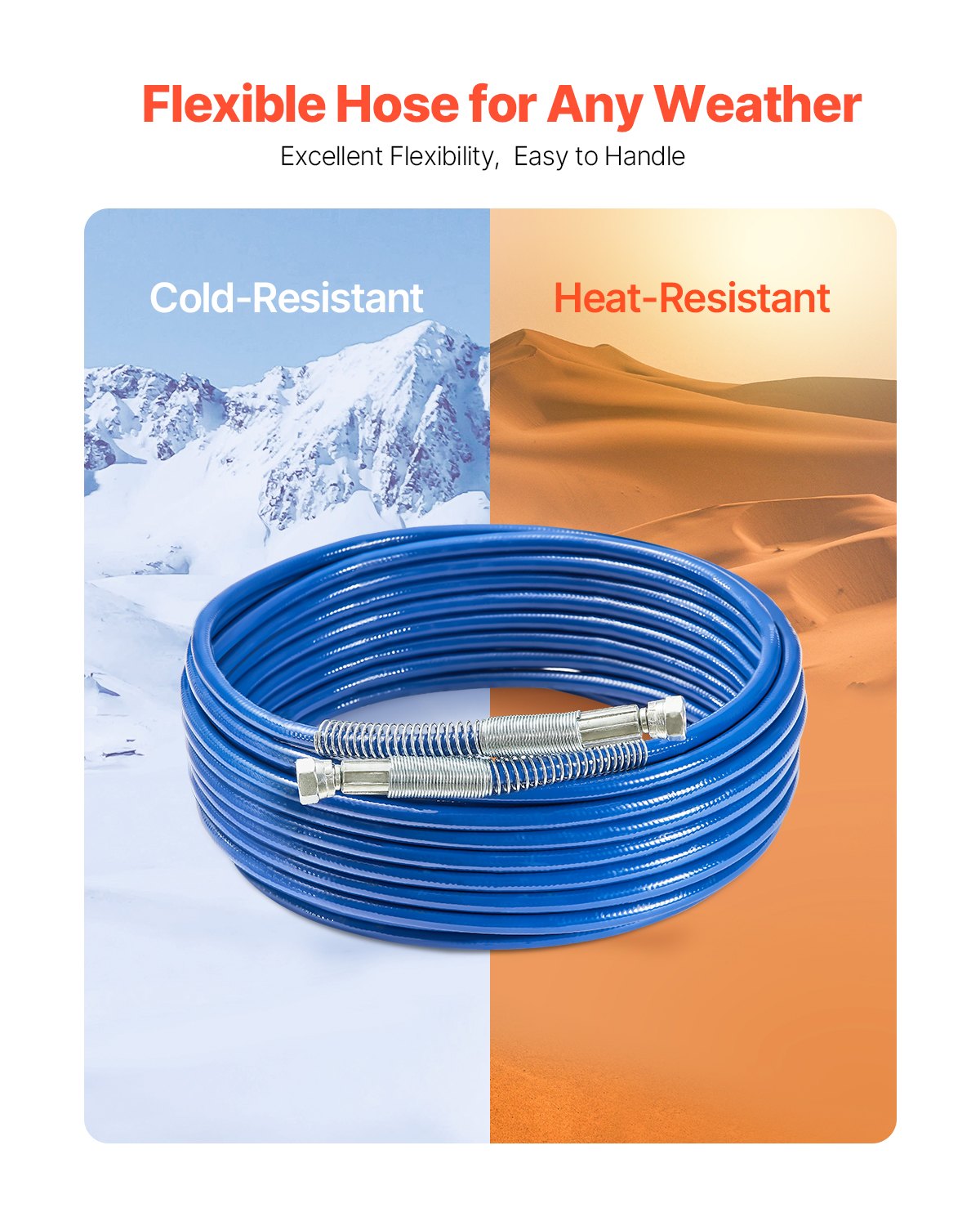 50ft Airless Paint Sprayer Hose 1/4 in Universal Airless Paint Spray Hose