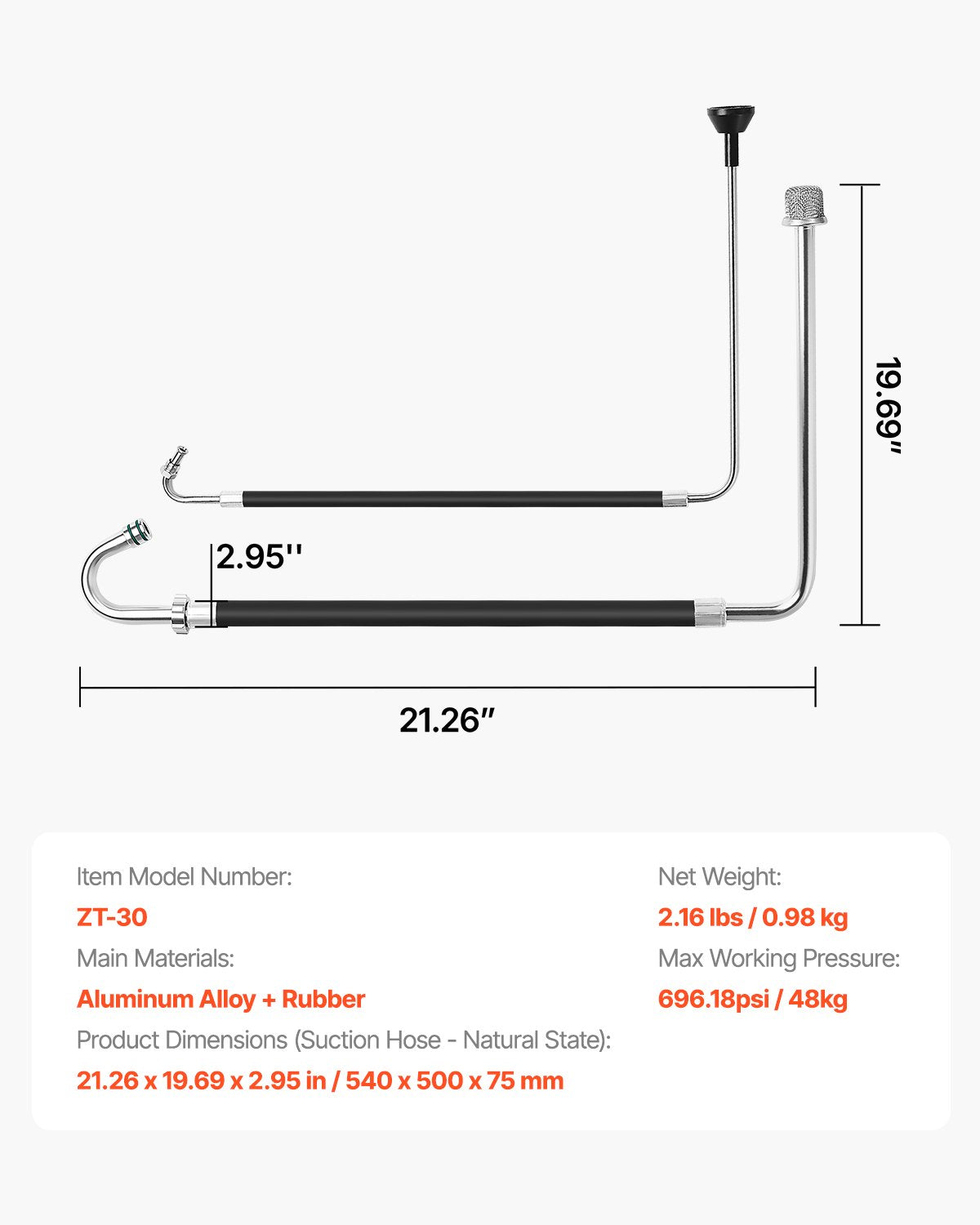 Suction Hose Tube and Reflux Line Sets Airless Paint Sprayers Tool Part