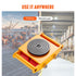 Machinery Skate Dolly Machinery Mover 13200lbs/6T Carbon Steel 4 PU Wheels