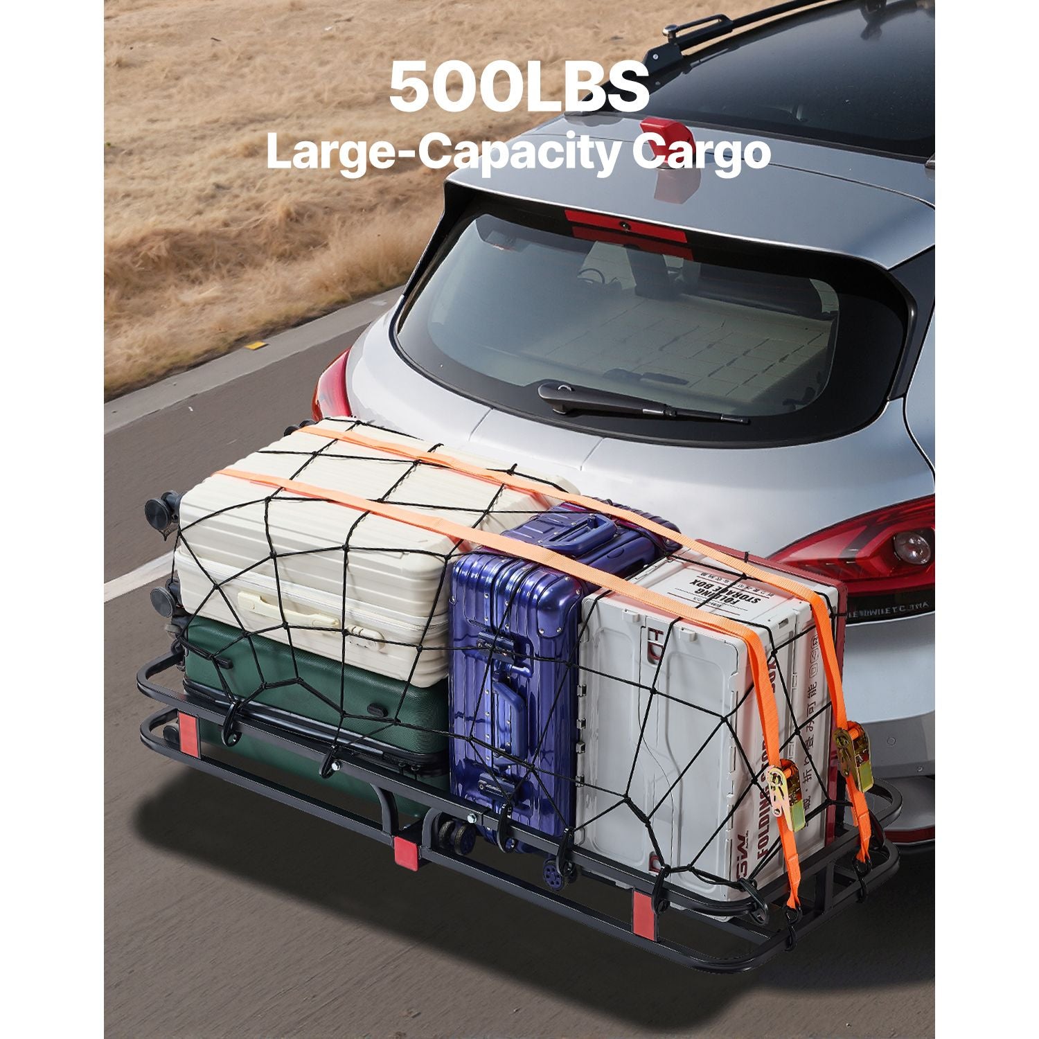 53in Hitch Cargo Carrier 500lbs Heavy Duty SUV Truck Luggage Rack Steel