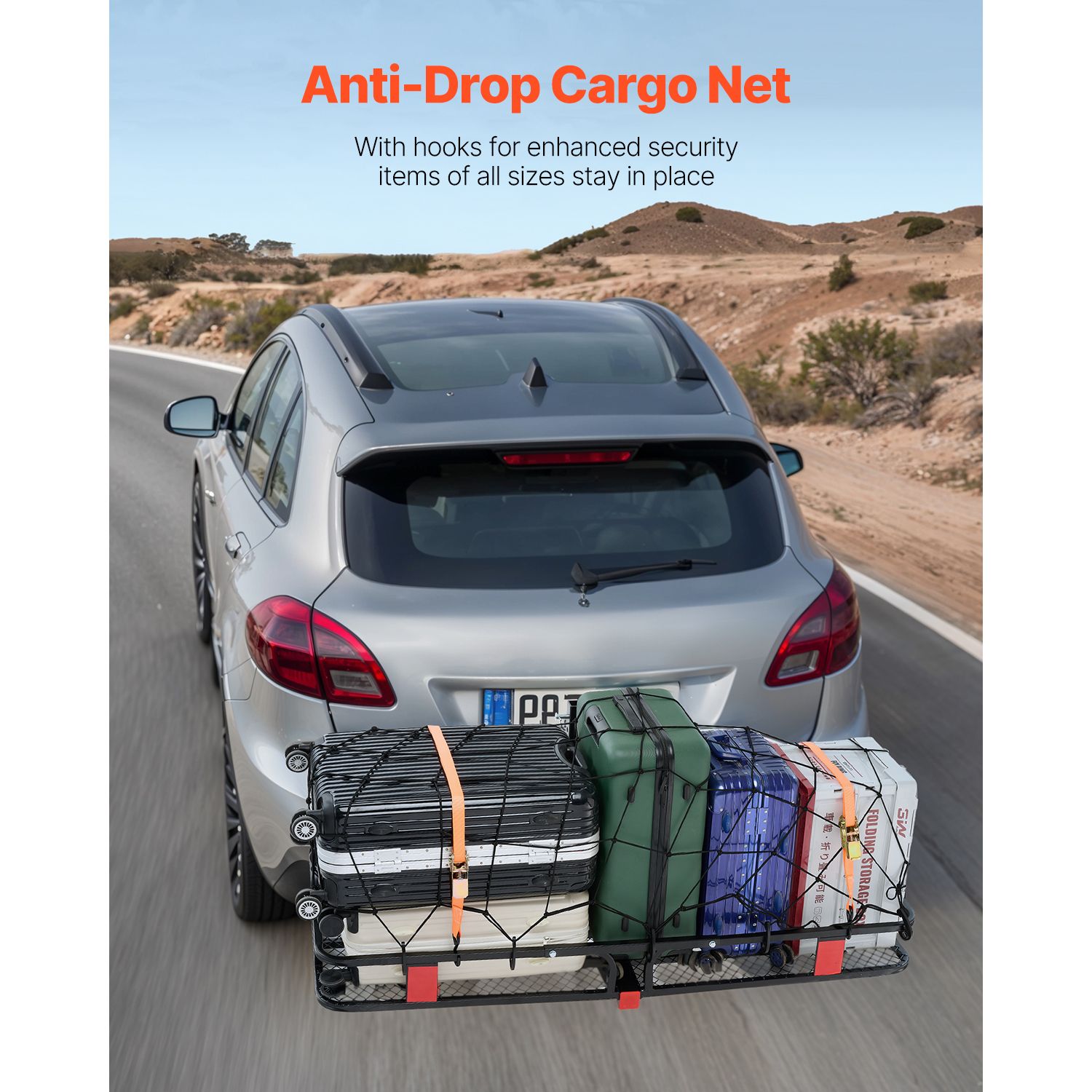 53in Hitch Cargo Carrier 500lbs Heavy Duty SUV Truck Luggage Rack Steel